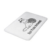 Tapis De Bain Off Duty Lazy Cat. Funny Spa Mode Activated (Angle)