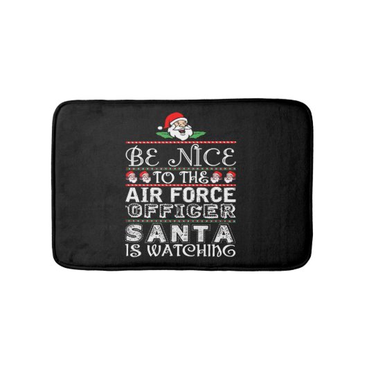 Tapis De Bain Officier de Santa Is Watching (Devant)