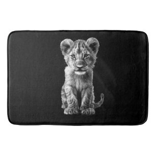 Tapis De Bain Oh Bébé Gros Chat Cub Gris