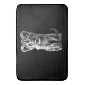 Tapis De Bain Oh Bébé Gros Chat Petit Gris (devant Vertical)