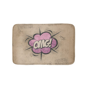 Tapis De Bain Oh mon Dieu ! Livre de bande dessinée vintage Stea