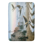 Tapis De Bain Oies Dans Le Champ Agricole (devant Vertical)