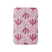 Tapis De Bain Oiseau Art Rouge Blanc (Devant (Vertical))