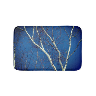 Tapis De Bain Oiseau blanc contre le ciel bleu