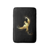 Tapis De Bain Oiseau d'or sur Arrière - plan noir (Devant (Vertical))