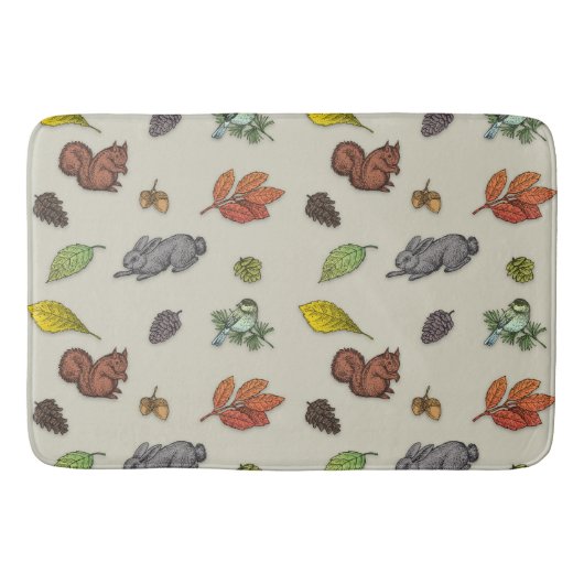 Tapis De Bain Oiseau rouge moderne (Devant)