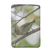 Tapis De Bain Oiseau vert, Vireo à yeux rouges, Photographie can (Devant (Vertical))