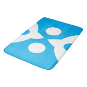 Tapis De Bain Oiseaux Abstraits Design Simple Gras Bleu Ciel (Angle)