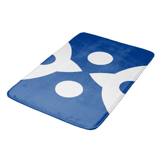 Tapis De Bain Oiseaux Abstraits Gras Design simple Bleu profond (Angle)