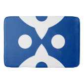 Tapis De Bain Oiseaux Abstraits Gras Design simple Bleu profond (Devant)