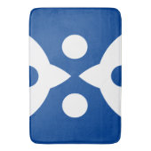 Tapis De Bain Oiseaux Abstraits Gras Design simple Bleu profond (devant Vertical)