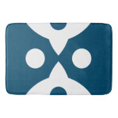 Tapis De Bain Oiseaux Abstraits Gras Design simple Océan Bleu (Devant)