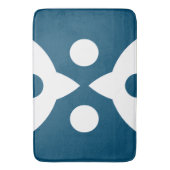 Tapis De Bain Oiseaux Abstraits Gras Design simple Océan Bleu (devant Vertical)