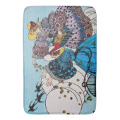 TAPIS DE BAIN OISEAUX DE PRINTEMPS ET DAMES, MODE DE BEAUTÉ ART  (devant Vertical)