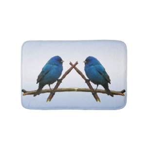 Tapis De Bain Oiseaux d'indigo Bunting Mats de bain