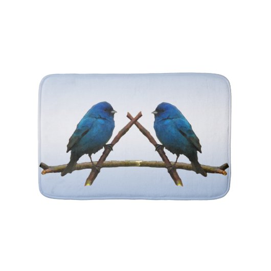 Tapis De Bain Oiseaux d'indigo Bunting Mats de bain (Devant)