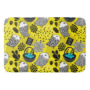Tapis De Bain Oiseaux et baies