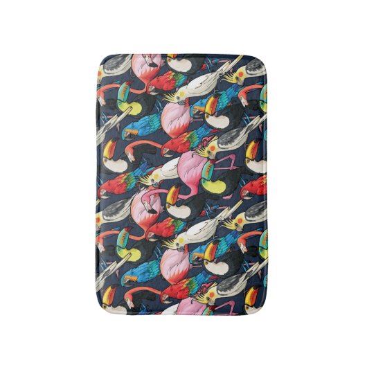 Tapis De Bain Oiseaux exotiques (Devant (Vertical))