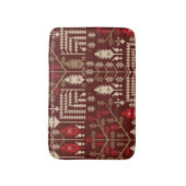 Tapis De Bain Oiseaux Fleurs Motif bleu foncé (Devant (Vertical))
