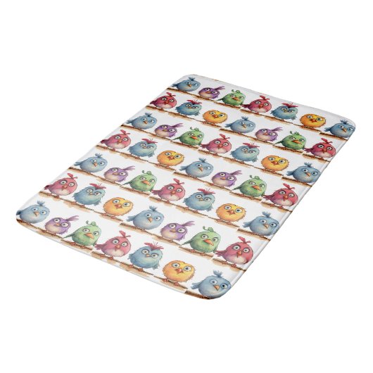 Tapis De Bain Oiseaux lunaires (Angle)