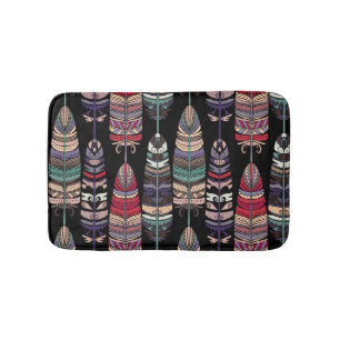 Tapis De Bain Oiseaux Plumes Art Tribal Sans Seamless