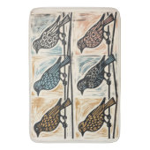 Tapis De Bain Oiseaux Sur Un Fil (devant Vertical)