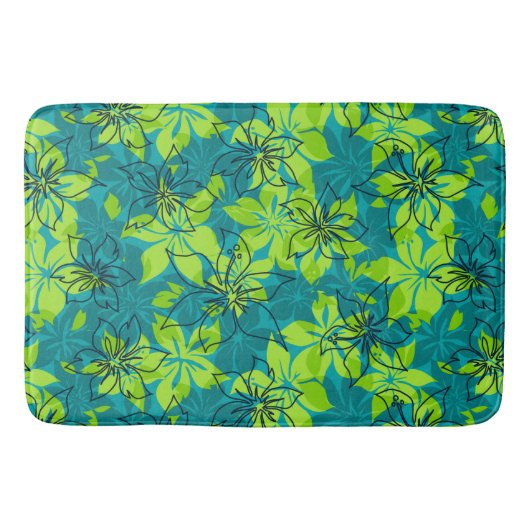 Tapis De Bain Olowalu Hibiscus Hawaiian Camo Tropical (Devant)