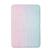 Tapis De Bain Ombre bleu rose avec lignes or minces (Devant (Vertical))