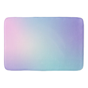 Tapis De Bain Ombre colorée avec cur de douche rose et bleu