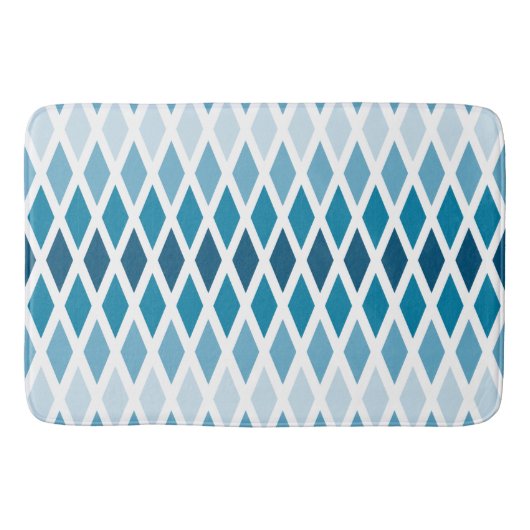 Tapis De Bain Ombre Diamant Bleu (Devant)