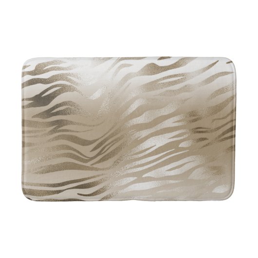 Tapis De Bain Ombre d'impression Gold Zebra (Devant)