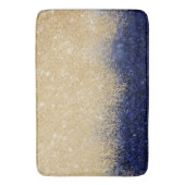 Tapis De Bain Ombre Parties scintillant or et bleu design de lux (devant Vertical)