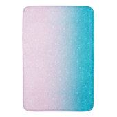 Tapis De Bain Ombre Parties scintillant rose et turquoise (devant Vertical)