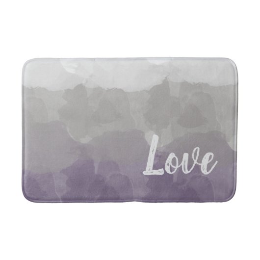 Tapis De Bain Ombre Purple et Grey Love Graceful Gradient (Devant)