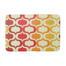 Ombre Retro Ogee en Orange, Mandarine et Rouge