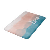Tapis De Bain Ombre rose et bleu amour dégradant (Angle)