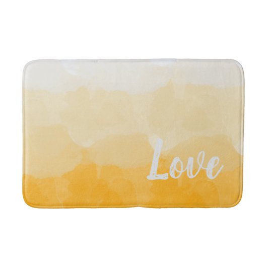 Tapis De Bain Ombre safran et soleil jaune amour dégradé (Devant)