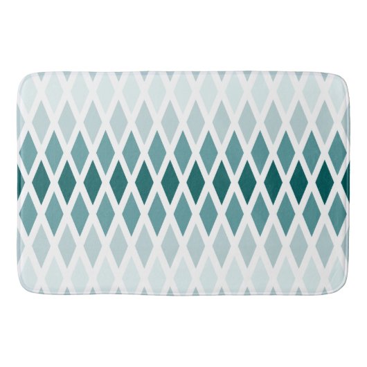 Tapis De Bain Ombre turquoise de diamant (Devant)