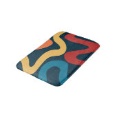 Tapis De Bain Ondes abstraites colorées (Angle)