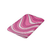 Tapis De Bain Ondes de style rétro rose (Angle)
