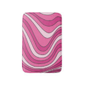 Tapis De Bain Ondes de style rétro rose (Devant (Vertical))