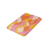 Tapis De Bain Ondes orageuses de style rétro (Angle)