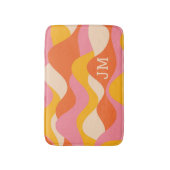 Tapis De Bain Ondes orageuses de style rétro (Devant (Vertical))