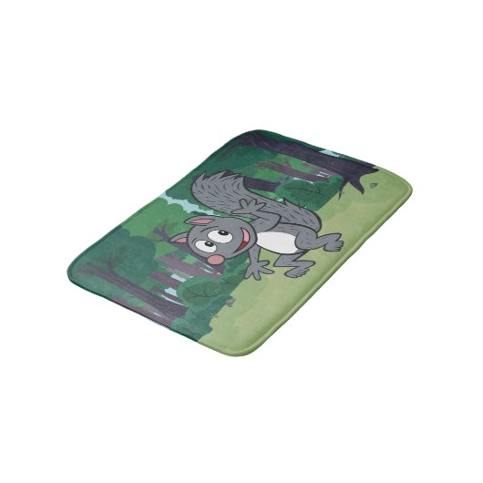 Tapis De Bain Ondulation grise d'écureuil de Rick | de garde (Angle)