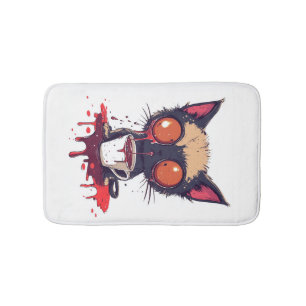Tapis De Bain Oopsie Meow Triste Kawaii Chat Amateur de Café