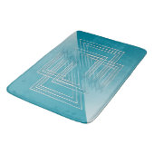 Tapis De Bain Opal Turquoise blanc (Angle)
