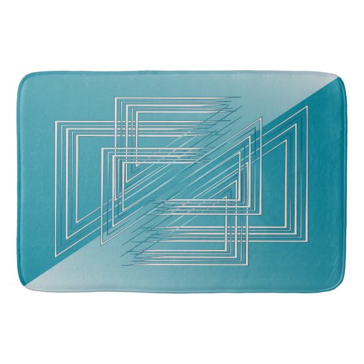 Tapis De Bain Opal Turquoise blanc (Devant)