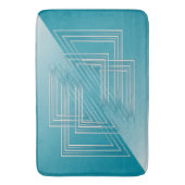 Tapis De Bain Opal Turquoise blanc (devant Vertical)