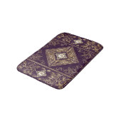 Tapis De Bain Opulence ornée | Flouris pourpre et or bijoux (Angle)