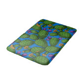 Tapis De Bain Opuntie de floraison en bleu (Angle)